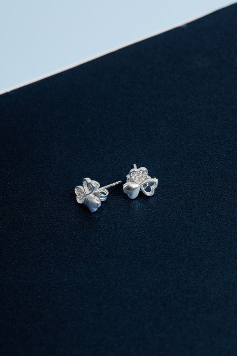 Heliophilia Silver Pendientes de Plata de Ley 925 con Circonia